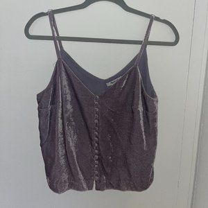 light purple velvet tank top from madewell